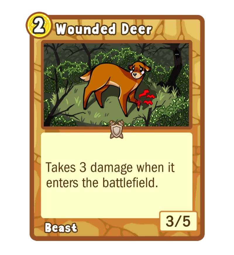 Wounded Deer card